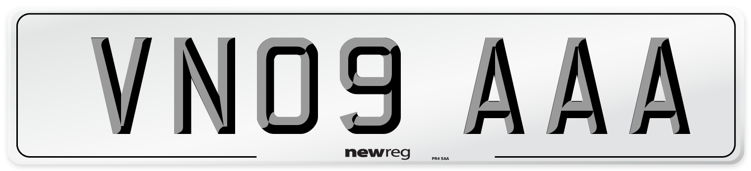 VN09 AAA Number Plate from New Reg